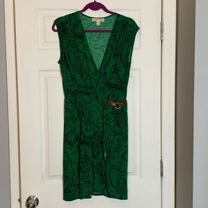 Michael Kors Green Paisley Dress